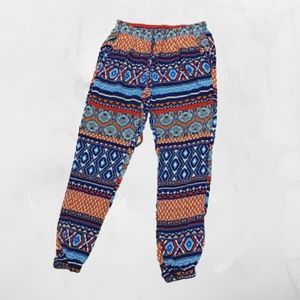 BeBop Aztec Smocked Joggers- Small
